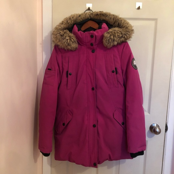 alpinetek Jackets & Blazers - Pink long Winter coat with fur